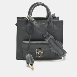 Balenciaga Black Leather Mini Padlock All Afternoon Tote 1153276
