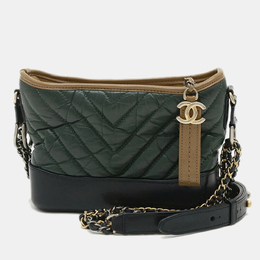Chanel Green Leather Gabriel De Hobo Small Shoulder Bag 1153666