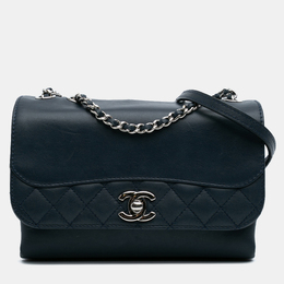 Chanel Blue Mini Calfskin Tramezzo Flap Bag 1152325