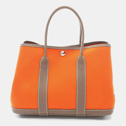 Hermes Orange Toile H Negonda Garden Party TPM Tote Bag 1151347