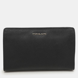 Michael Kors Black Leather Large Jet Set Travel Crossbody Bag 1154064