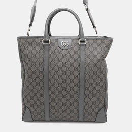 Gucci Gray GG Supreme Canvas and Leather Ophidia Tote Bag 1153902