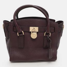 Michael Kors Purple Leather Hamilton Satchel 1154046