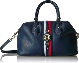 Женская сумка через плечо Tommy Hilfiger Jaden Satchel, темно-синий b06xwgdzyk | navy polyvinyl chloride
