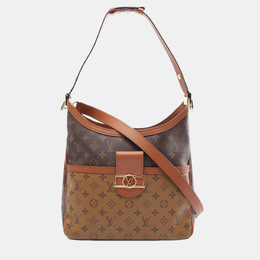 Louis Vuitton Brown/Beige Monogram Canvas Dauphine MM Shoulder Bag 1153567