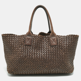 Bottega Veneta Cacao Intrecciato Leather Medium Cabat Tote 1153521