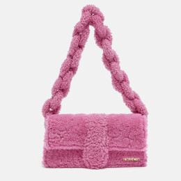Jacquemus Pink Shearling Le Bambidou Shoulder Bag 1152268