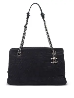 Chanel 2012 camellia canvas shoulder bag 30294313