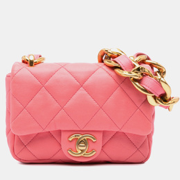 Chanel Pink Lambskin Quilted Funky Town Mini Flap Bag 1135712