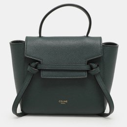 Celine Green Leather Pico Belt Top Handle Bag 1154497