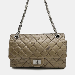 Chanel 2.55 Chain shoulder Bag Bronze Leather 1153968