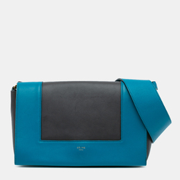 Celine Black Blue Leather Frame Shoulder Bag 1153528