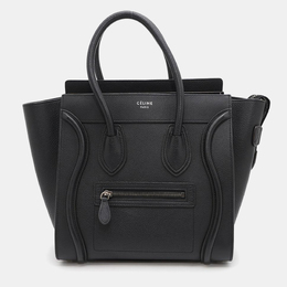 Celine Black Leather Luggage Micro Tote Bag 1153909