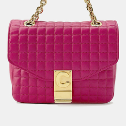 Celine Pink Leather C Small Chain Shoulder Bag 1153912