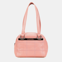 Chanel Pink Choco Bar Caviar Shoulder Bag 1154626