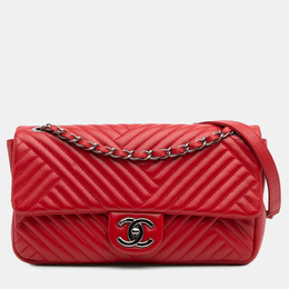 Chanel Red Lambskin CC Crossing Medium Flap Bag 1154292