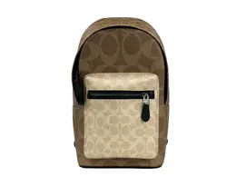 Рюкзак West Color Block Leather Sling Pack, песочный Coach, песочный 0196395666713