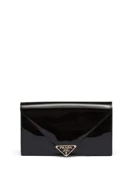 Лакированная сумка-конверт Prada, черный 22209816 | черный