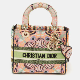 Christian Dior Multicolor Embroidered Canvas Medium Lady D-Lite Tote 1154953