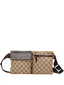 Gucci 2000-2015 GG Canvas Double Pocket belt bag 30431318