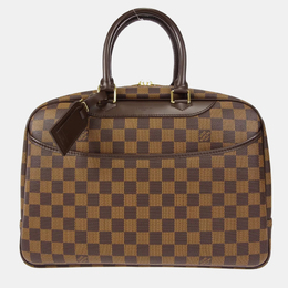 Louis Vuitton Brown Damier Ebene Canvas Deauville Bowling Vanity Shoulder Bag 1155457