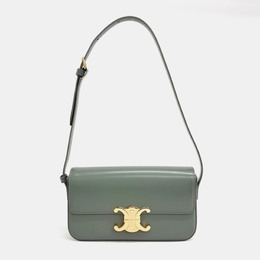 Celine Green Leather Triumph shoulder bag 1154709