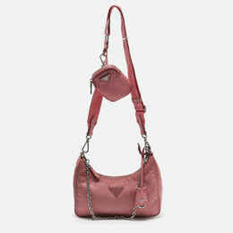 Prada Pink Nylon and Saffiano Leather Re-Edition 2005 Shoulder Bag 1154594