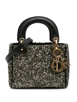 Christian Dior 2014 Mini Satin Sequin Embroidered Lady Dior satchel 30440389