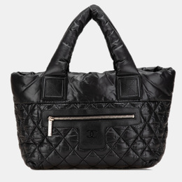 Chanel Black Small Quilted Nylon Coco Cocoon Tote 1156619