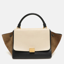 Celine Tricolor Leather Small Trapeze Top Handle Bag 1156109