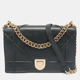 Christian Dior Black Leather Medium Christian Diorama Flap Bag 1155987