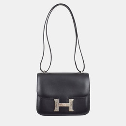 Hermes Black Box Calf Constance 18 Shoulder Bag 1155609