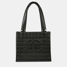 Chanel Black Lambskin Choco Bar Shoulder Bag 1155530