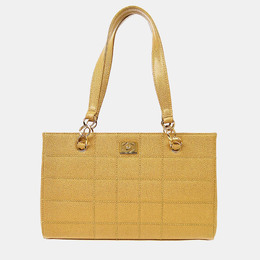 Chanel Beige Calfskin Wild Stitch Choco Bar Chain Tote Bag 1155537