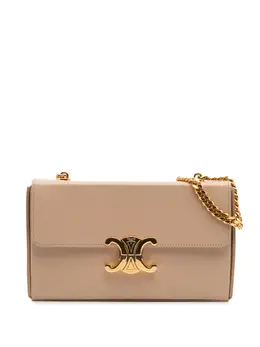 Celine 2022 Shiny Calfskin Triomphe Chain Box shoulder bag 30466708