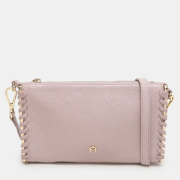 Aigner Lilac Leather Top Zip Shoulder Bag 1157600