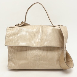Jil Sander Beige Python Top Handle Bag 1157525