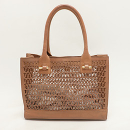 Tory Burch Brown Laser Cut Leather Georgiana Tote 1157912