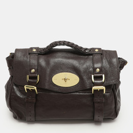 Mulberry Brown Leather Alexa Satchel 1157316