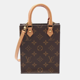 Louis Vuitton Brown Monogram Petit Sac Plat Tote Bag 1157093
