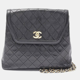 Chanel Black Matelasse Lambskin Chain Shoulder Bag 1156903