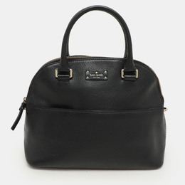 Kate Spade Black Leather Dome Satchel 1156609