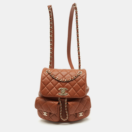 Chanel Brown Quilted Leather Mini Duma Drawstring Bag 1156181