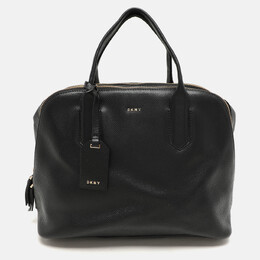 DKNY Black Leather Dome Satchel 1156106