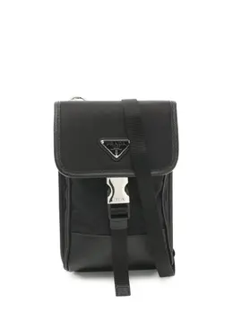 Prada 2020s enamel-triangle shoulder bag 30210613