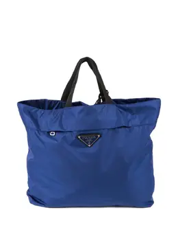 Prada 2010s triangle-logo tote bag 30157648