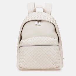 Bottega Veneta White Nappa Intrecciato Backpack 1158035