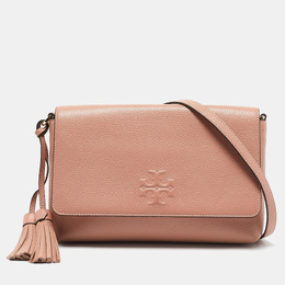 Tory Burch Salmon Pink Leather Thea Fap Crossbody Bag 1157844