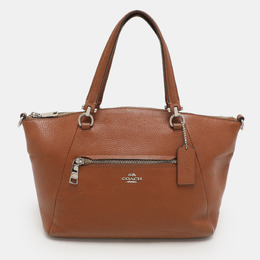 Coach Brown Pebbled Leather Prairie Satchel 1156624