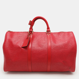Louis Vuitton Red Epi Leather Keepall 50 Bag 1156120